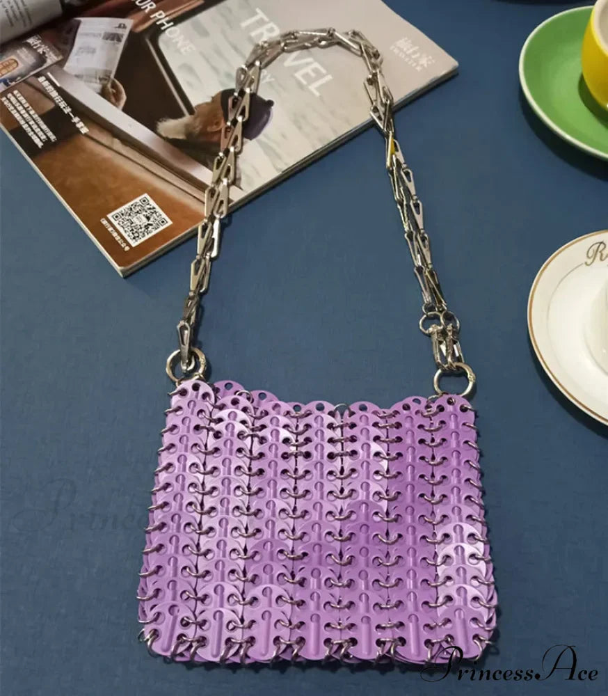 High-end Designer Handcrafted Metal Chain Purse