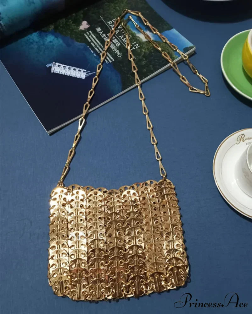 High-end Designer Handcrafted Metal Chain Purse