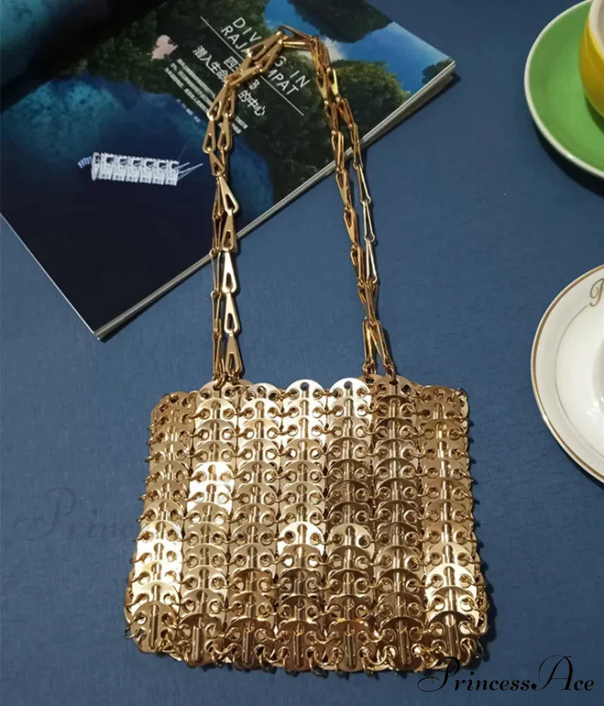 High-end Designer Handcrafted Metal Chain Purse