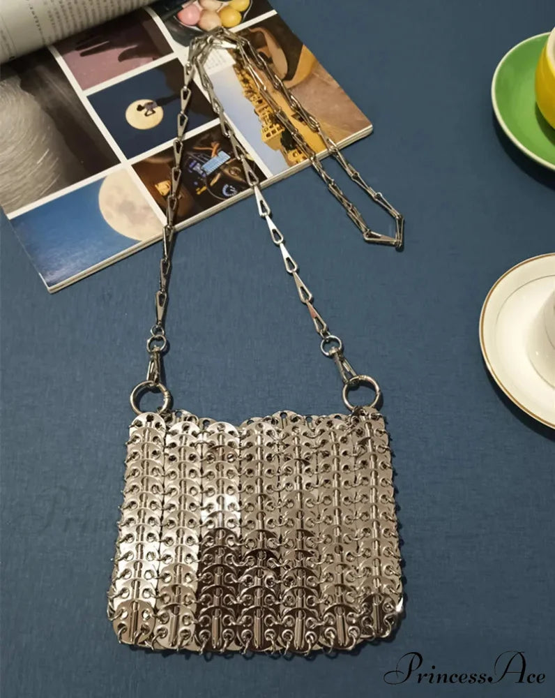 High-end Designer Handcrafted Metal Chain Purse