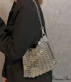 High-end Designer Handcrafted Metal Chain Purse