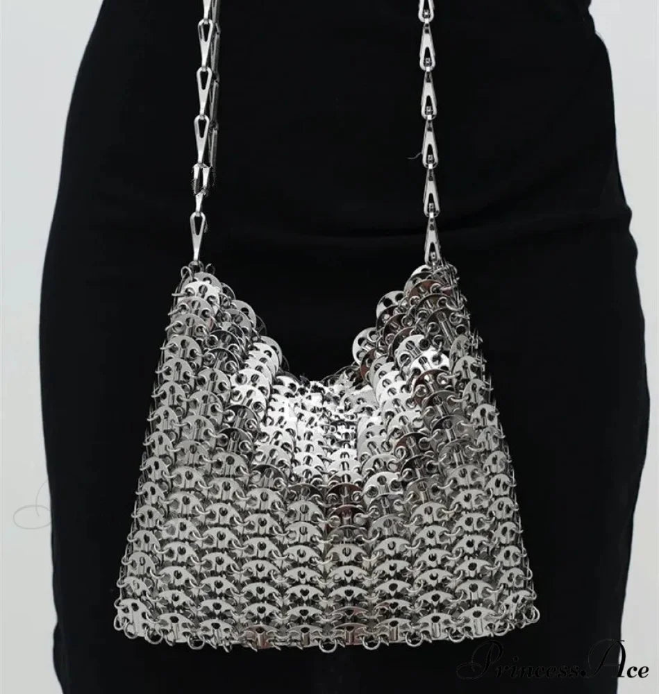 High-end Designer Handcrafted Metal Chain Purse