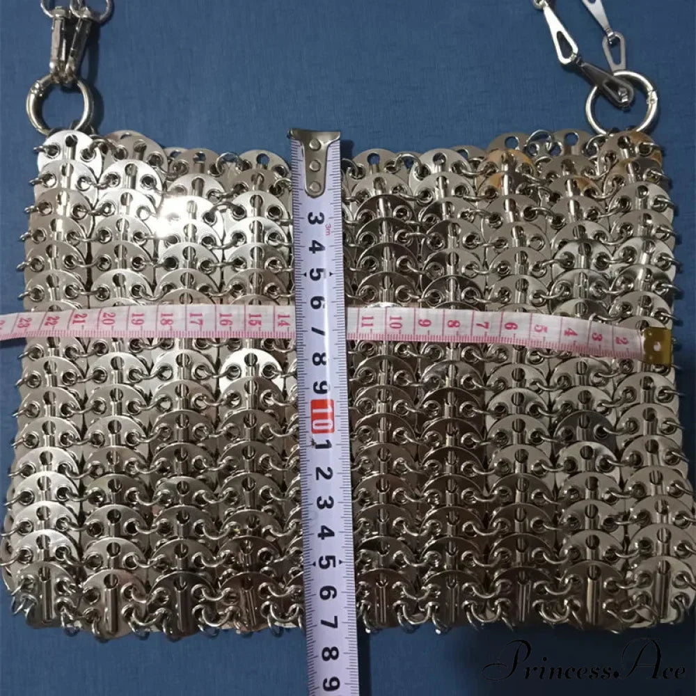 High-end Designer Handcrafted Metal Chain Purse