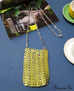 High-end Designer Handcrafted Metal Chain Purse