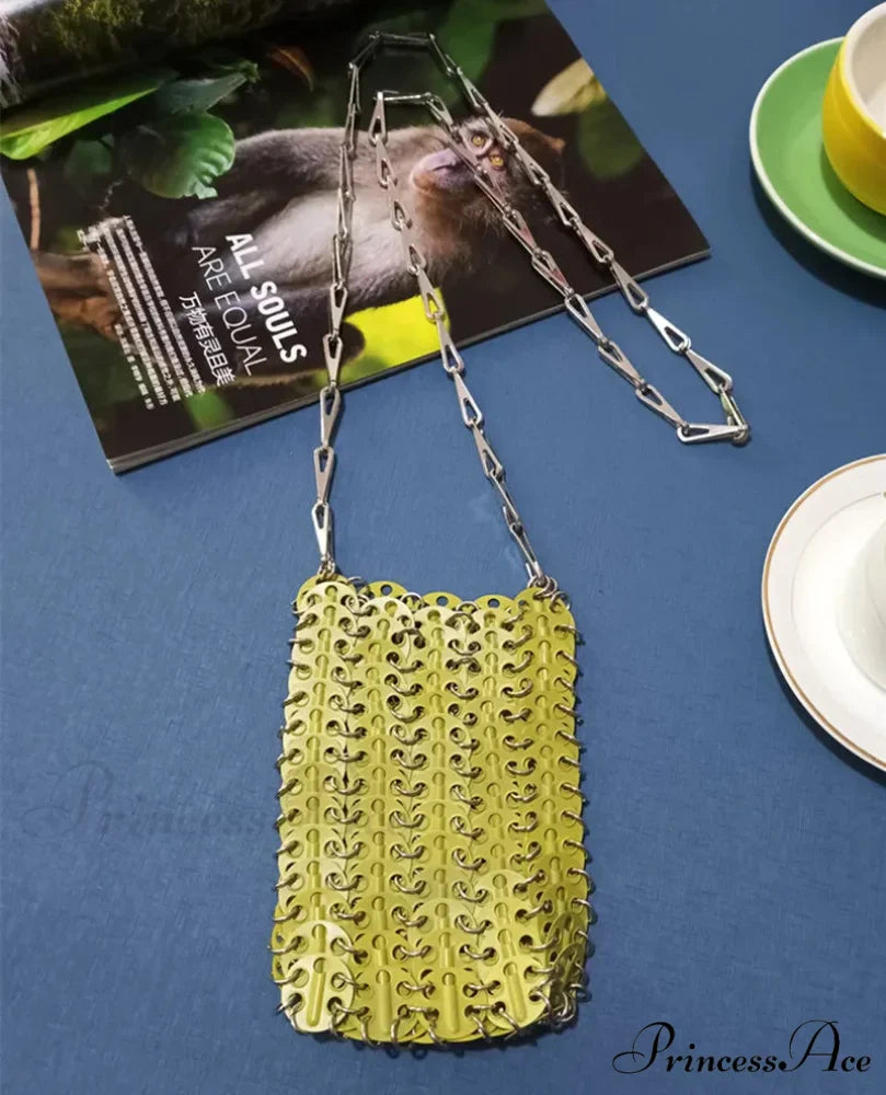 High-end Designer Handcrafted Metal Chain Purse