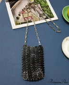 High-end Designer Handcrafted Metal Chain Purse