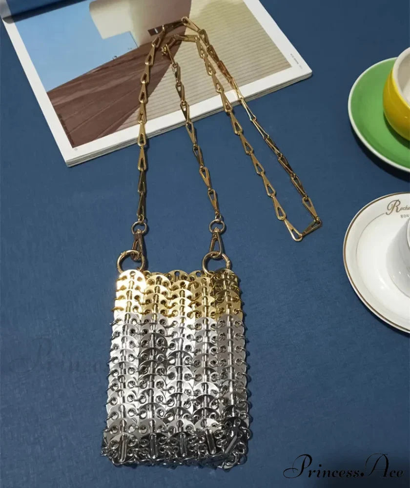 High-end Designer Handcrafted Metal Chain Purse