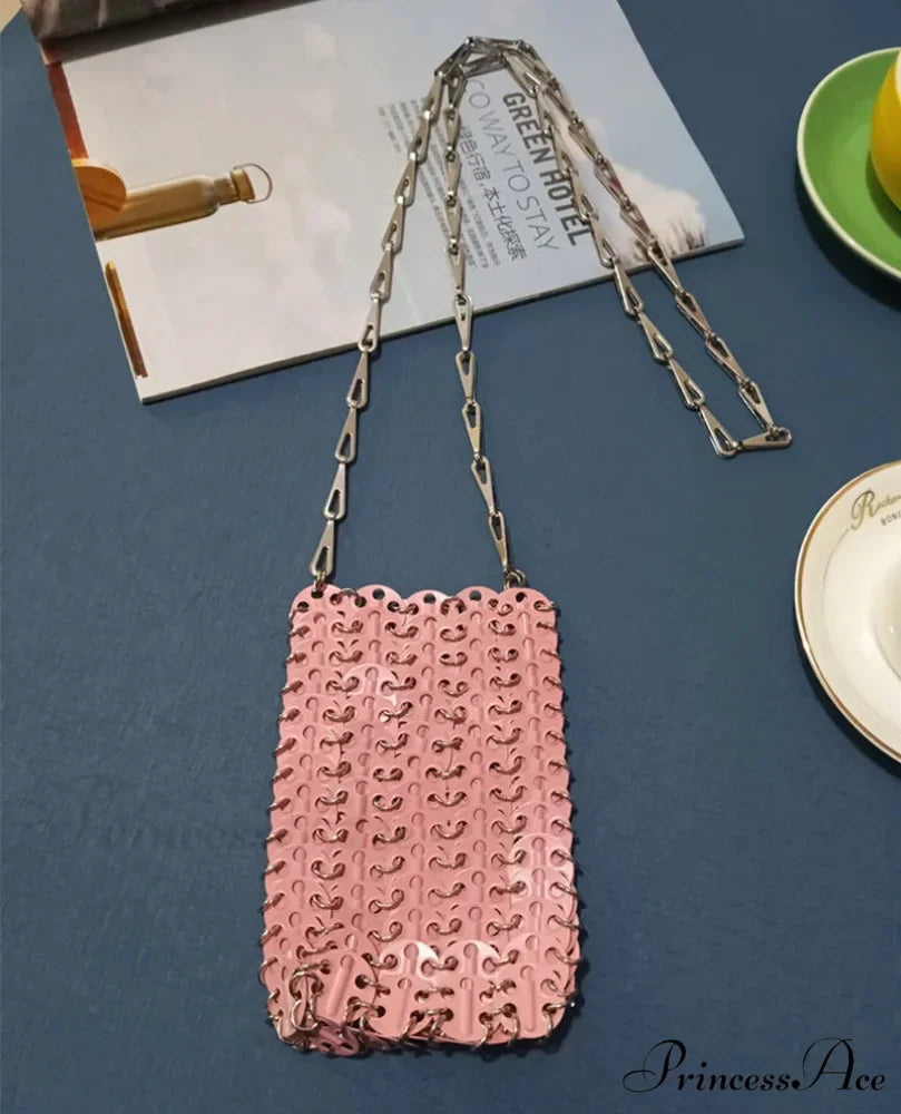 High-end Designer Handcrafted Metal Chain Purse