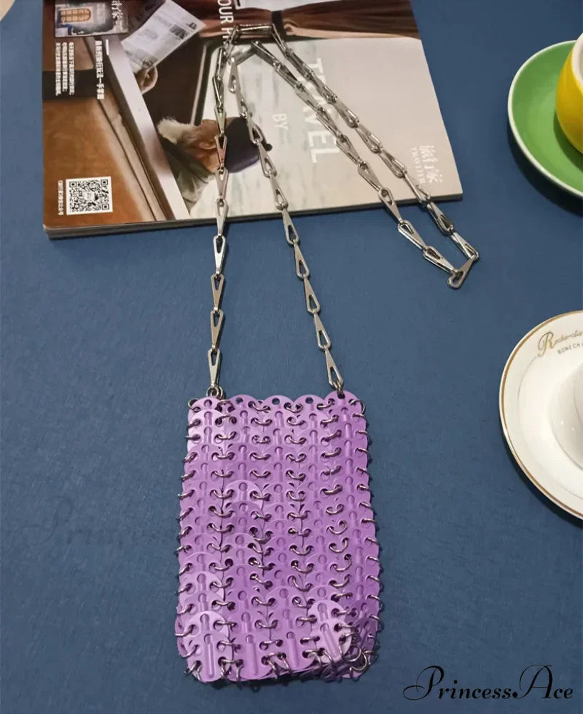 High-end Designer Handcrafted Metal Chain Purse