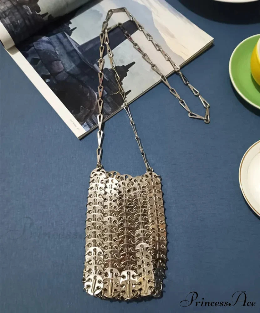 High-end Designer Handcrafted Metal Chain Purse