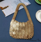 High-end Designer Handcrafted Metal Chain Purse