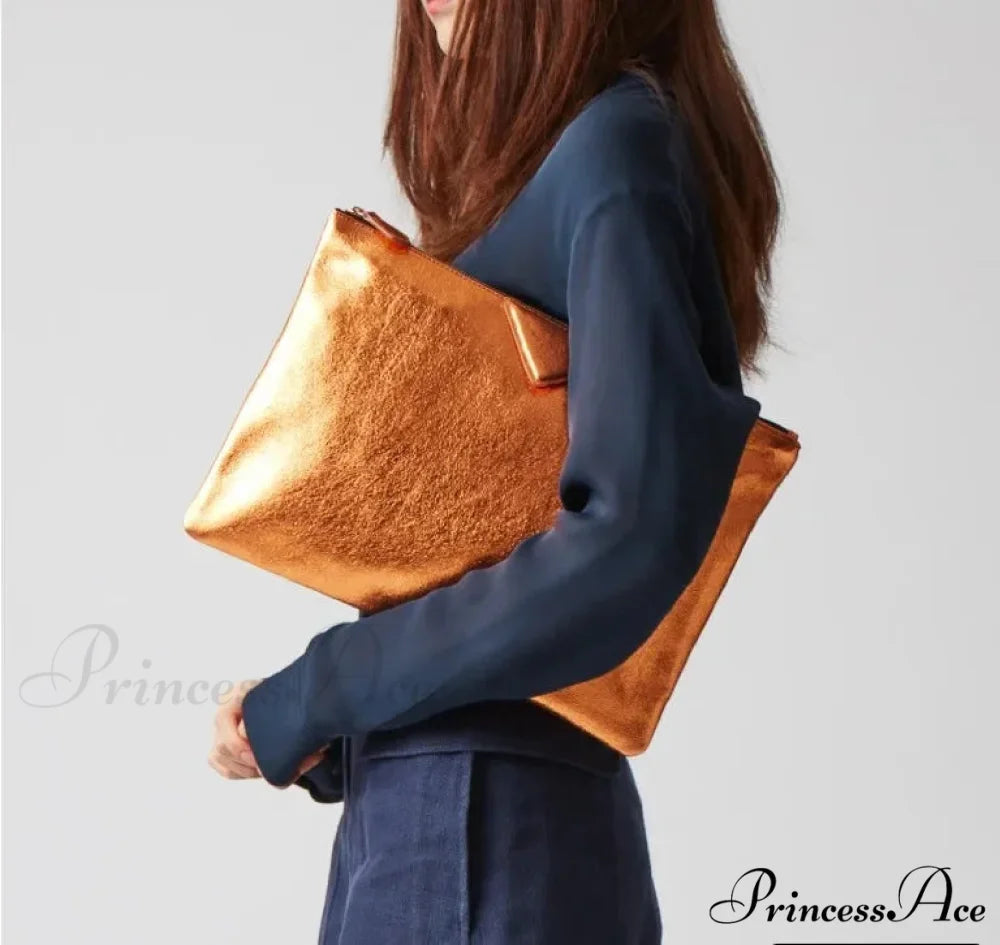 High-end Designer PU Leather Day Clutch Wristlet