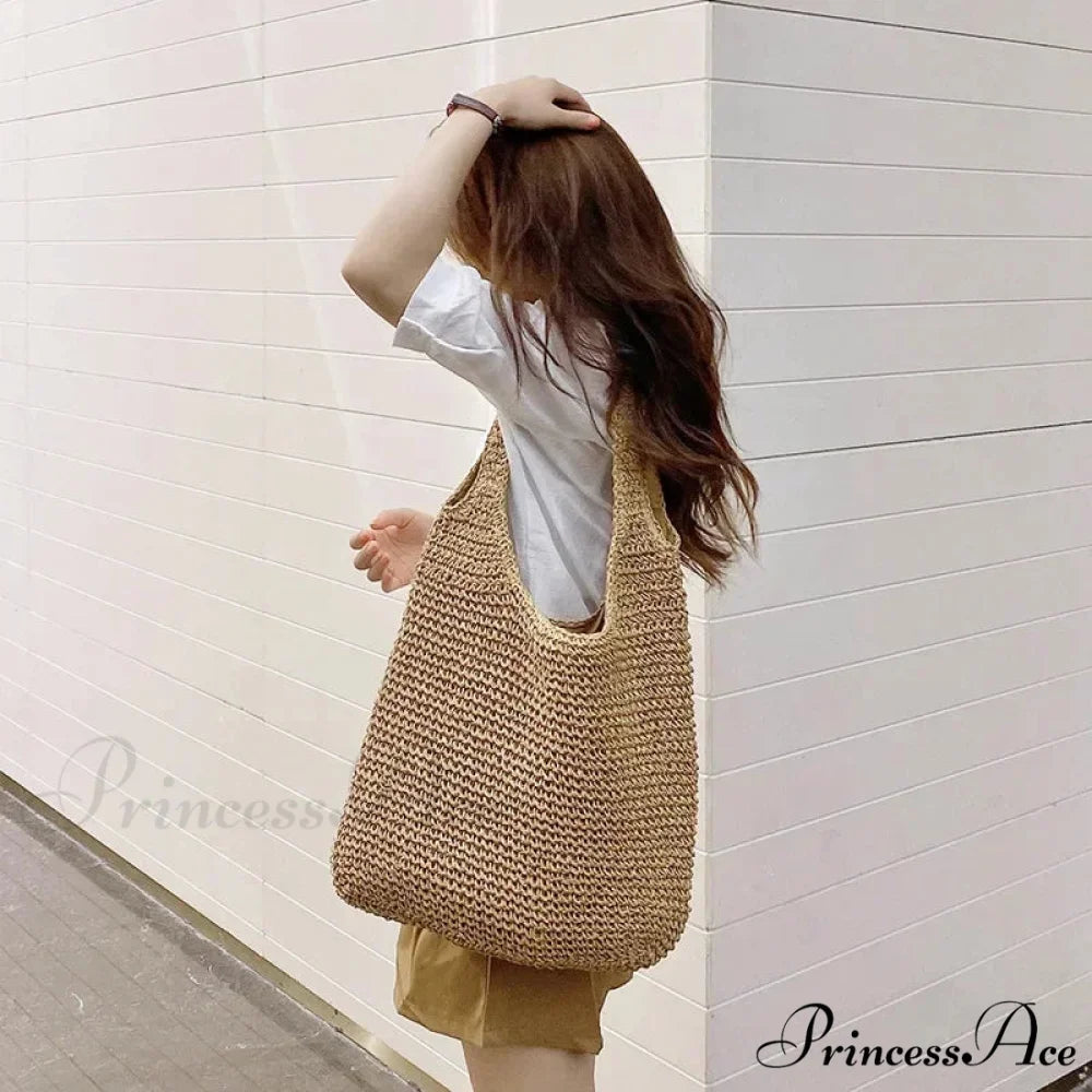 High-end Solid PU Leather Shoulder Bag
