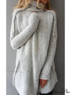 High-neck Baggy Simple Jumper