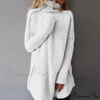 High-neck Baggy Simple Jumper