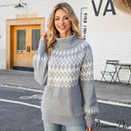 High-neck  Basic  Chunky Cozy Jumper