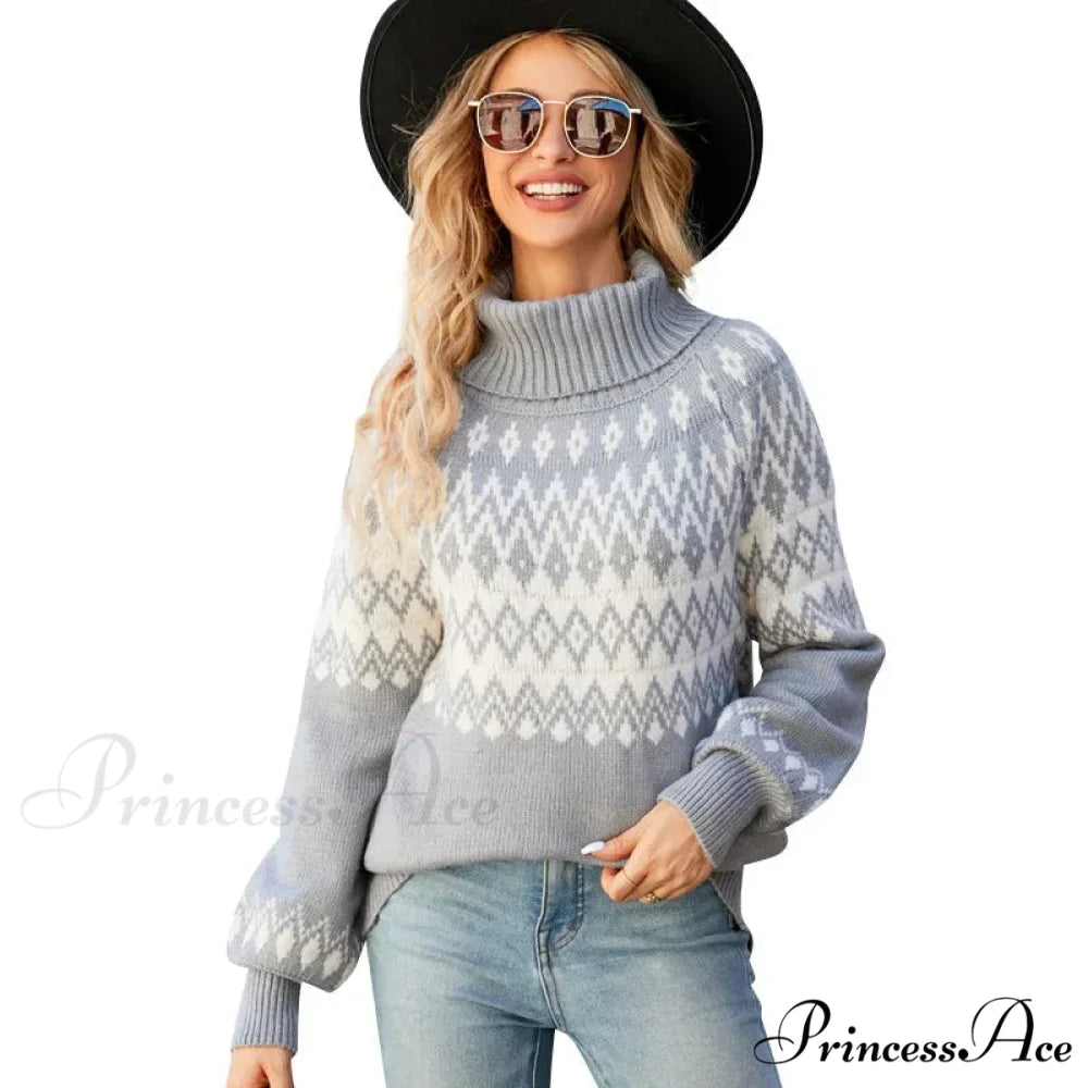 High-neck  Basic  Chunky Cozy Jumper