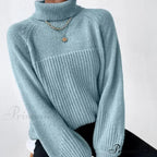 High-neck Crisscross Jacquard Pullover