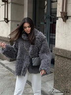 High Neck Grey Cozy Puffy Jacket