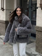 High Neck Grey Cozy Puffy Jacket