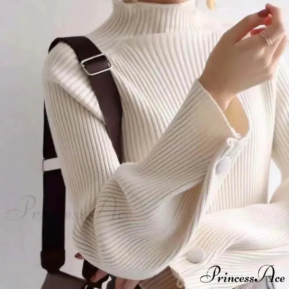 High-neck & Knitted E-girl All-season Sweater