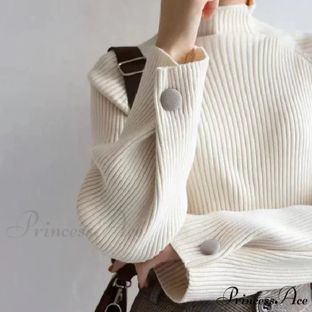 High-neck & Knitted E-girl All-season Sweater