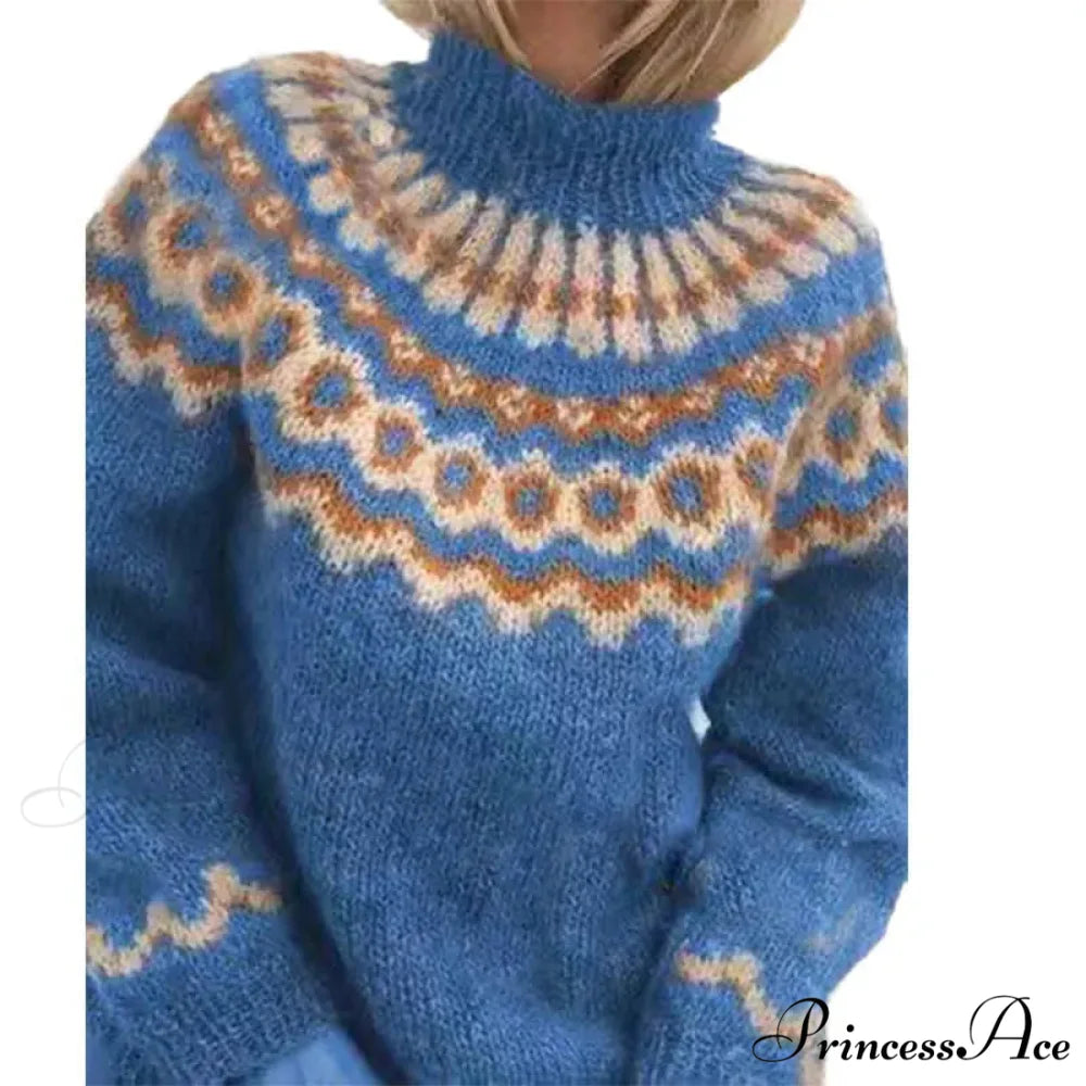 High-neck  Knitted  Urban Sweater