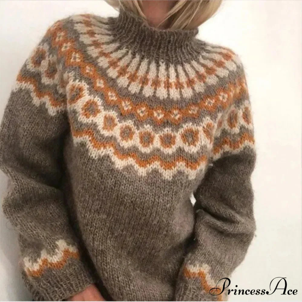 High-neck  Knitted  Urban Sweater