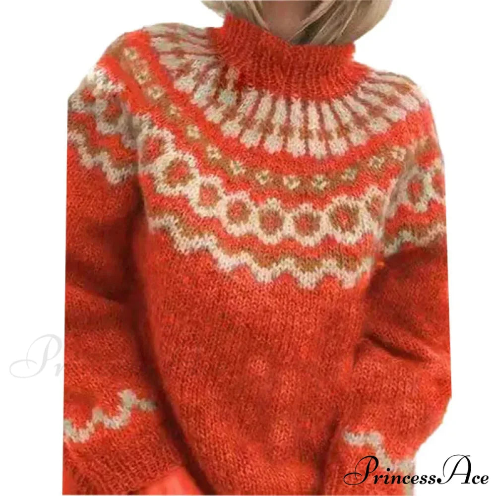 High-neck  Knitted  Urban Sweater