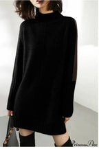 High-neck  Wool Knit  Cozy Jumper