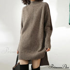 High-neck  Wool Knit  Cozy Jumper