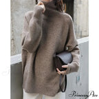 High-necked  Wool  Enlarged Jumper