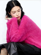 High Quality Soft Loose Knit Long Sleeve Green Christmas Sweater