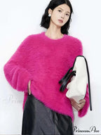 High Quality Soft Loose Knit Long Sleeve Green Christmas Sweater