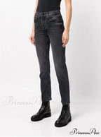High Quality Stretch Women straight denim casual fashion ankle-length 2024 Fall Winter new Jean