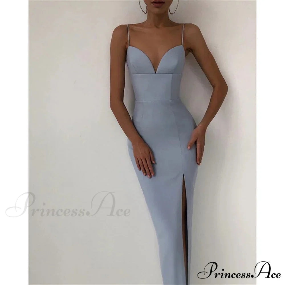High Slit Bodycon Maxi Dress