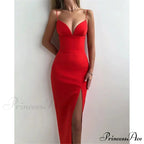 High Slit Bodycon Maxi Dress