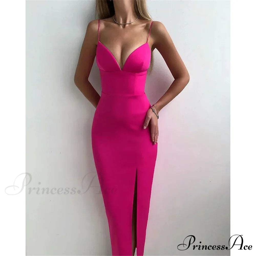 High Slit Bodycon Maxi Dress
