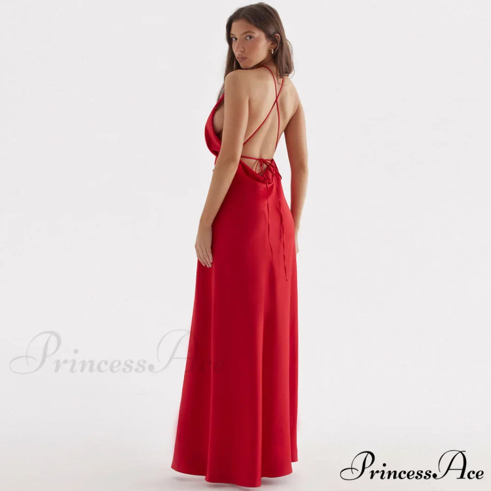 High Split Sleeveless Evening Modern Maxi Dress - Black