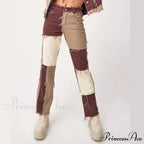 High Street Variegated Patchwork Jeans
