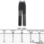 High Street Variegated Patchwork Jeans