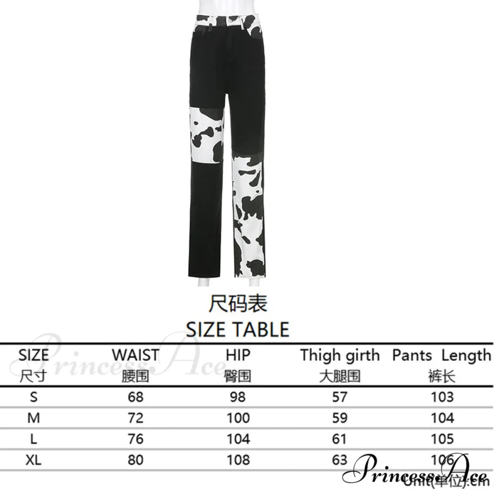 High Street Variegated Patchwork Jeans