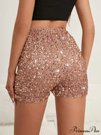 High Waist Bling Metallic Sexy Shorts