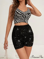 High Waist Bling Metallic Sexy Shorts