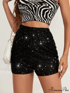 High Waist Bling Metallic Sexy Shorts