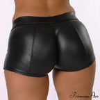 High Waist Bodycon Push Up Black Shorts