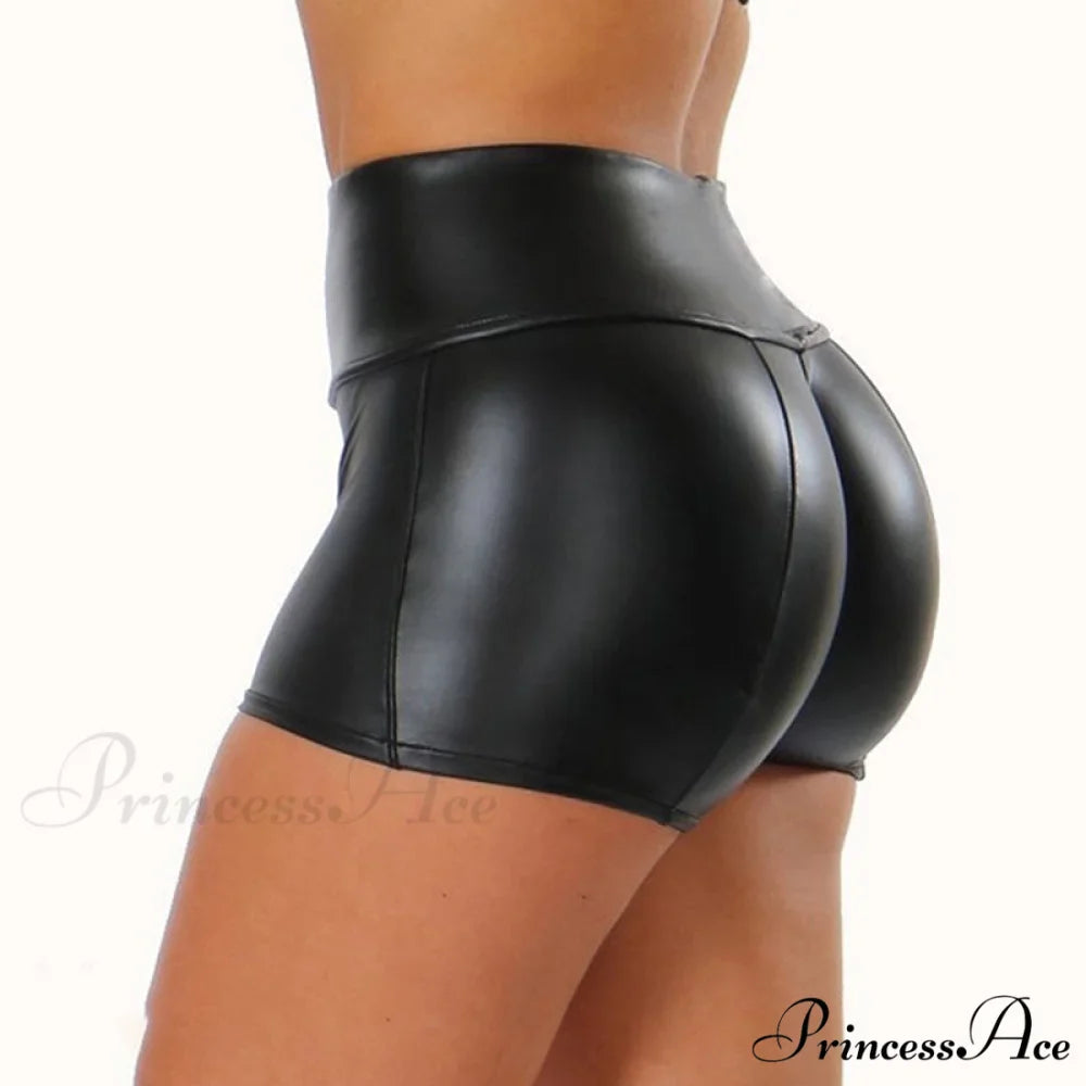 High Waist Bodycon Push Up Black Shorts