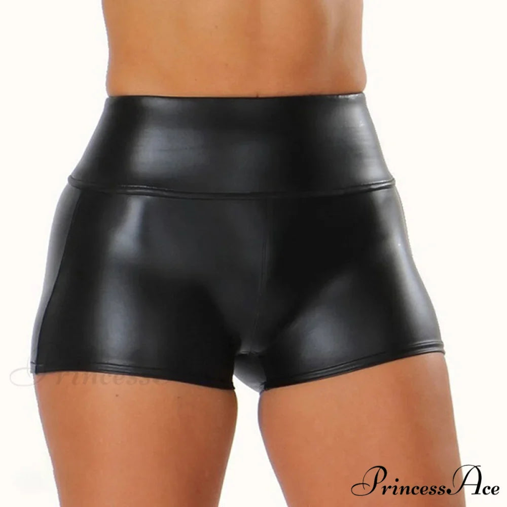 High Waist Bodycon Push Up Black Shorts