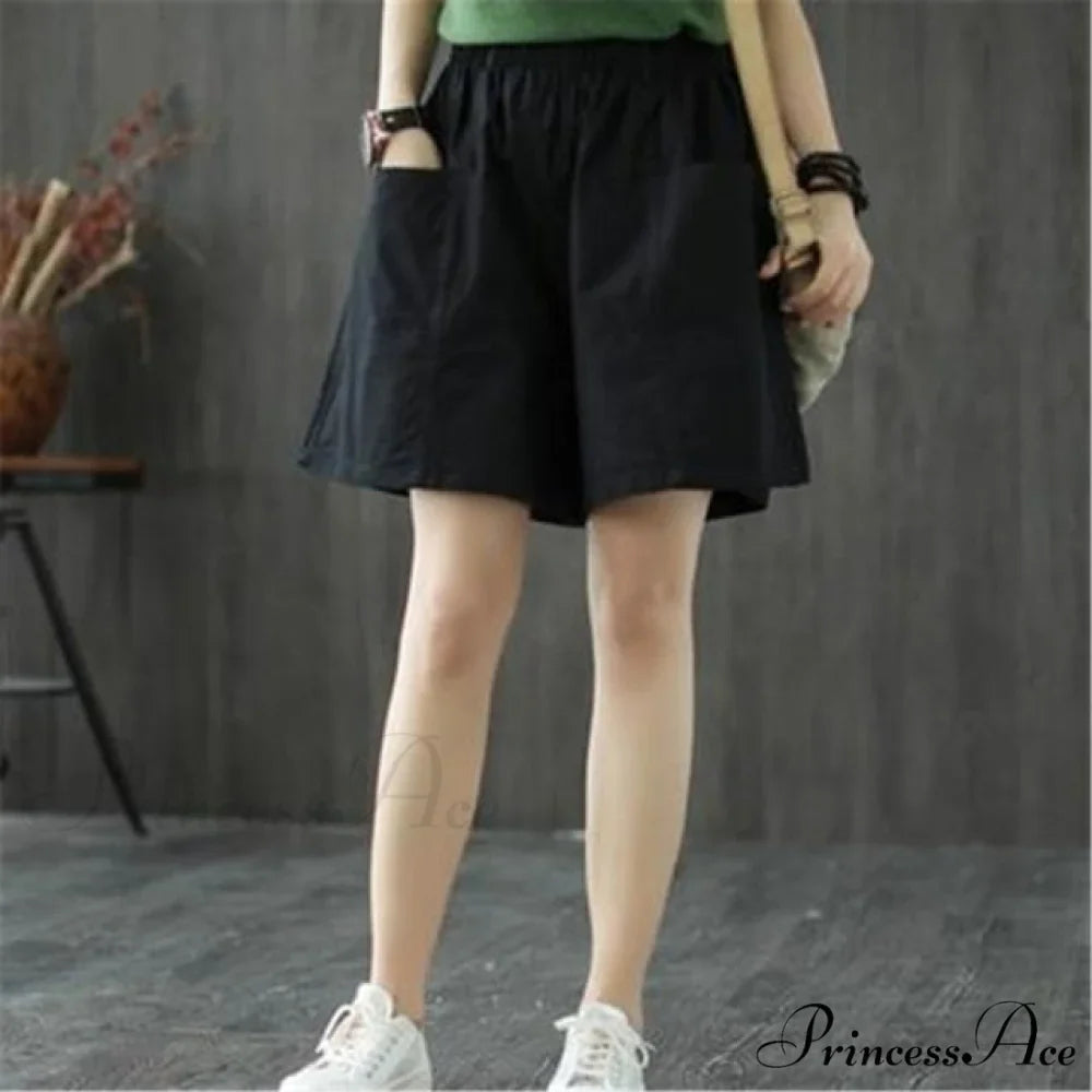 High Waist Cotton Loose Casual Thin Shorts