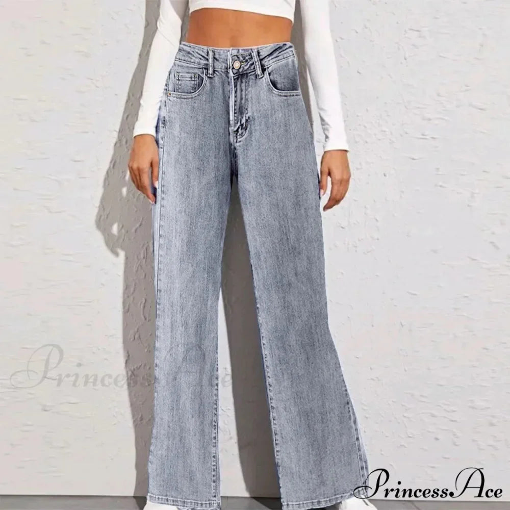 High Waist Flared Ankle Japanese Korean Fashion Jeans